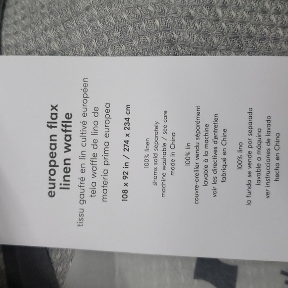 ❤️BUY 2 GET 1 FREE West Elm Flax Linen Waffle Duvet Cover, King & Full/Queen - Picture 3 of 12